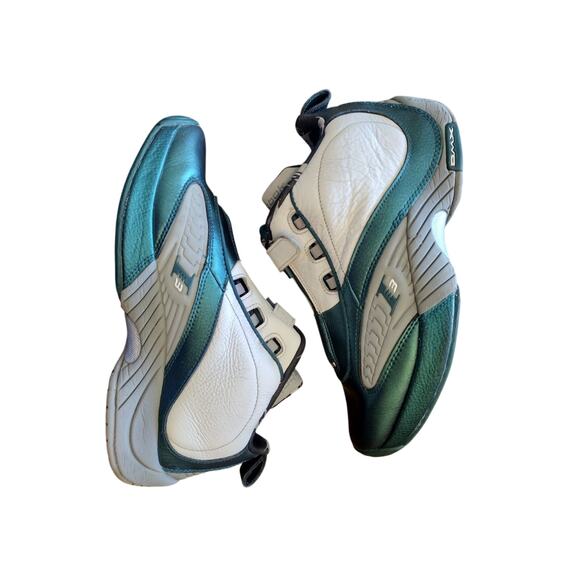 Men Reebok Allen Iverson Answer IV 4 White Green DMX Basketball Shoes Sz 8.5 - Picture 1 of 8